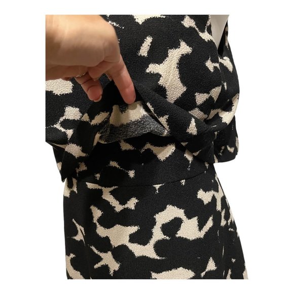 Banana Republic Beige Printed Crewneck Tiered Open Back Detail Dress - Picture 5 of 7